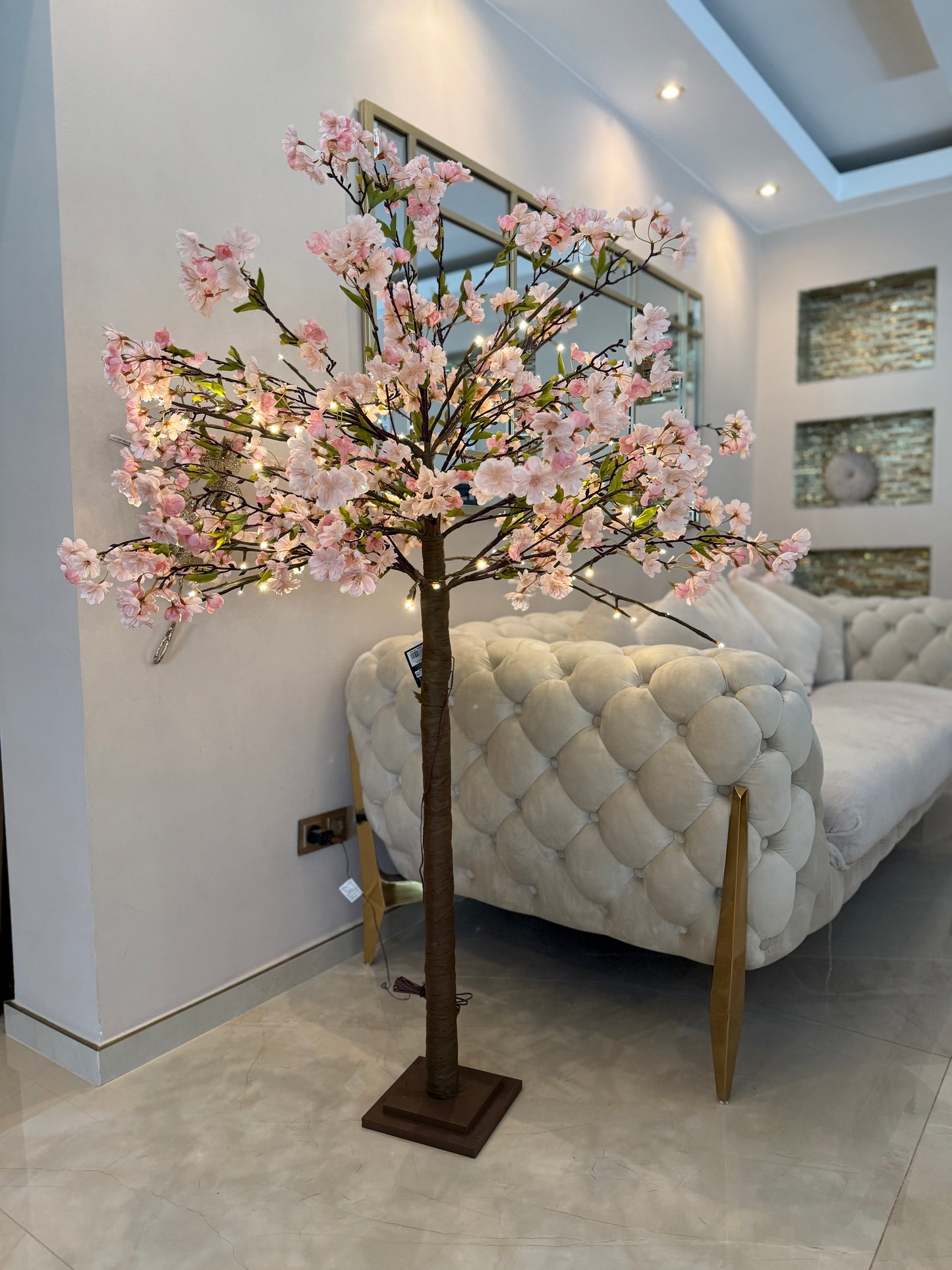 Goldline-Kirschblütenbaum LED 70x70x150cm rosa