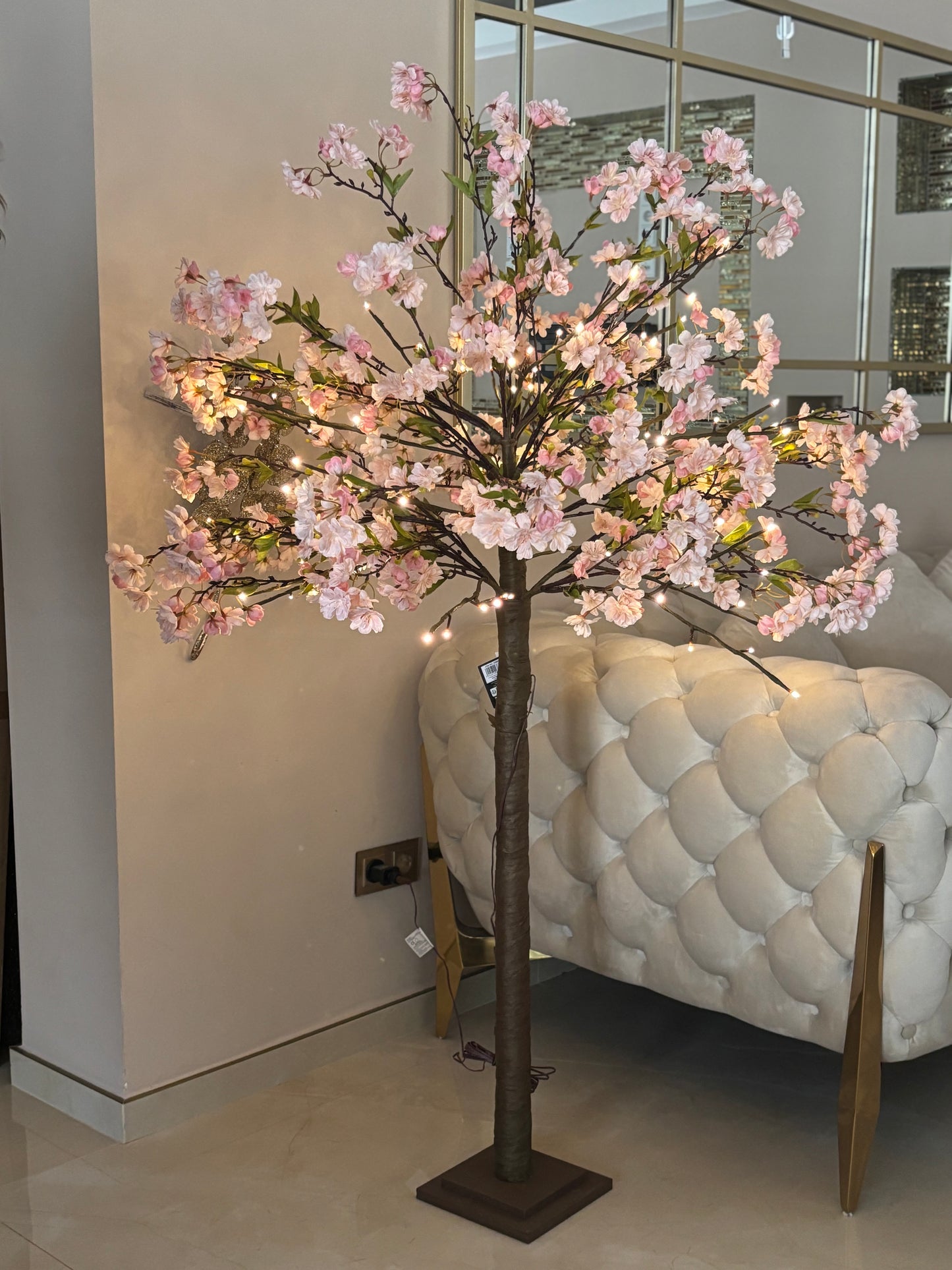 Goldline-Kirschblütenbaum LED 70x70x150cm rosa