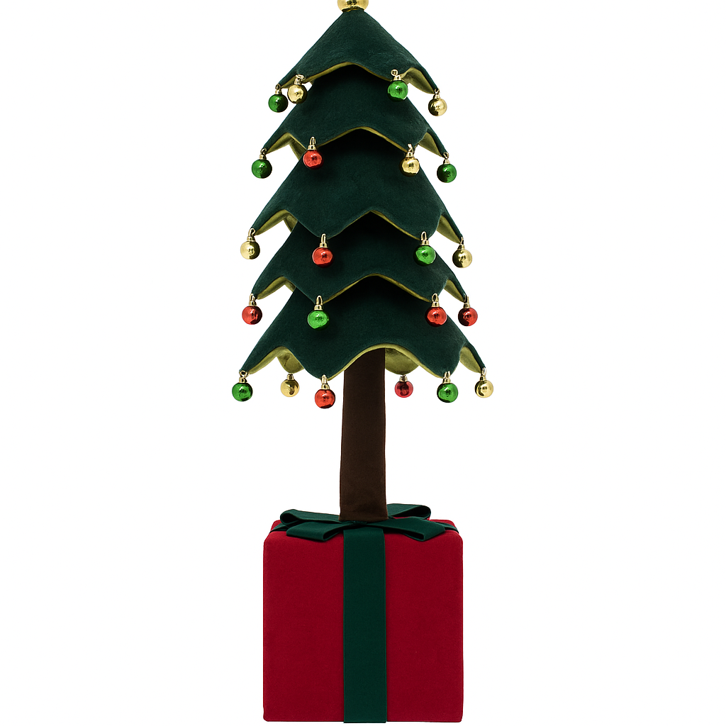 Goldline- LED Deko Tannenbaum grün rot gold 115cm