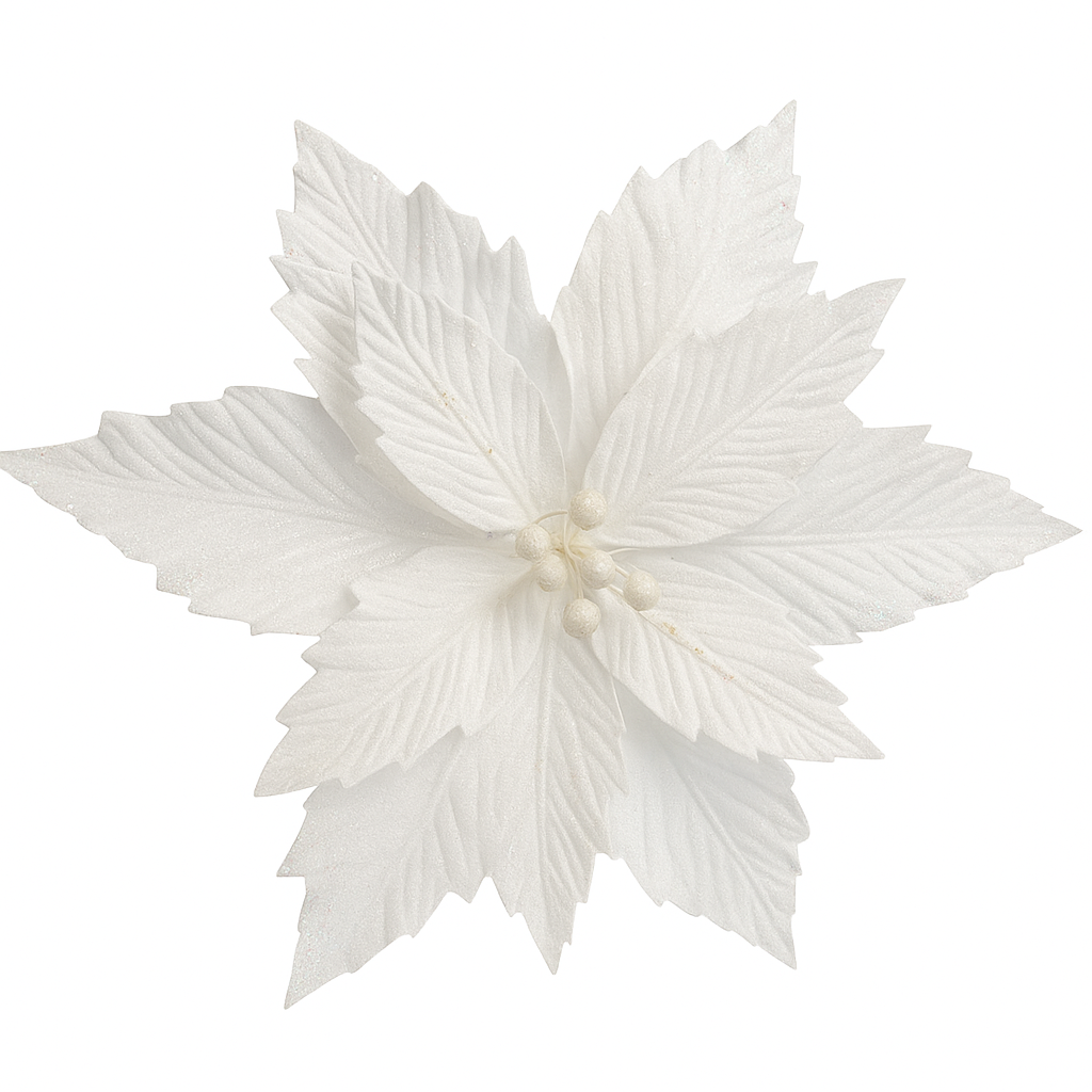 Goldline- Weihnachtsstern Blume weiss 32cm