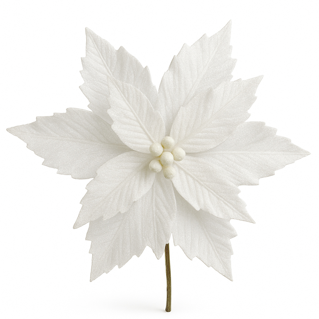 Goldline- Weihnachtsstern Blume weiss 32cm