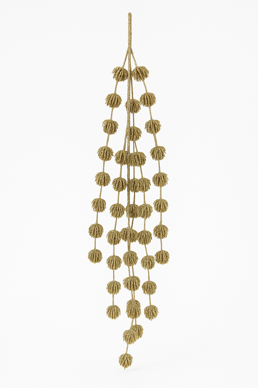 Goldline- Weihnachts Hängezweig gold mit Glitzer 110cm