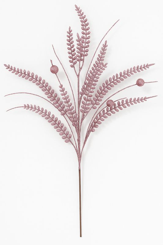 Goldline- Weihnachts Glitzerzweig rosa 61cm