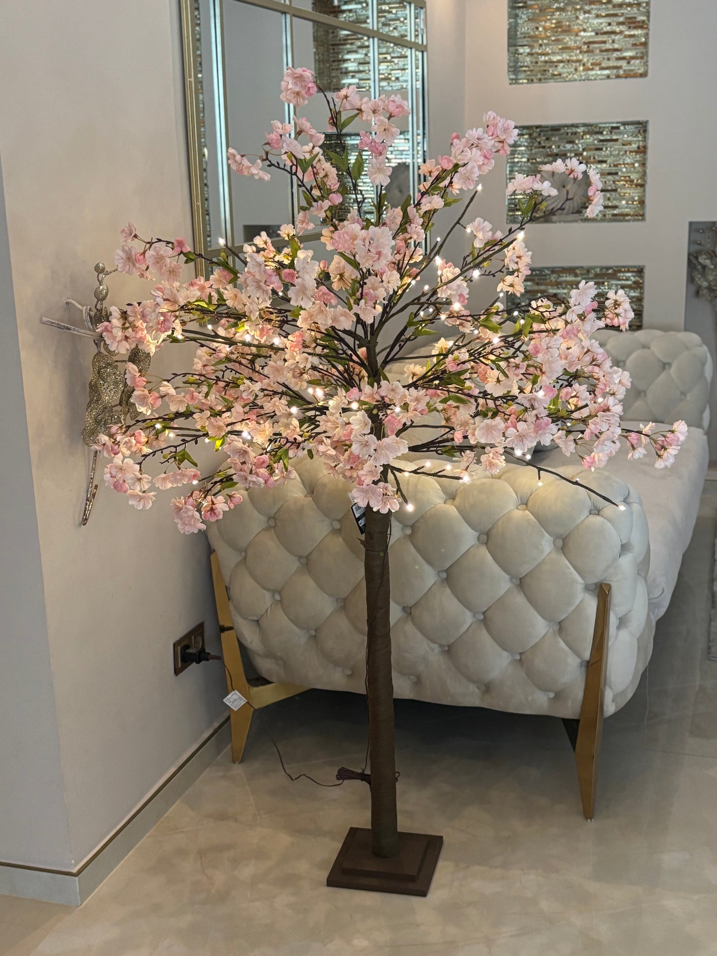 Goldline-Kirschblütenbaum LED 70x70x150cm rosa
