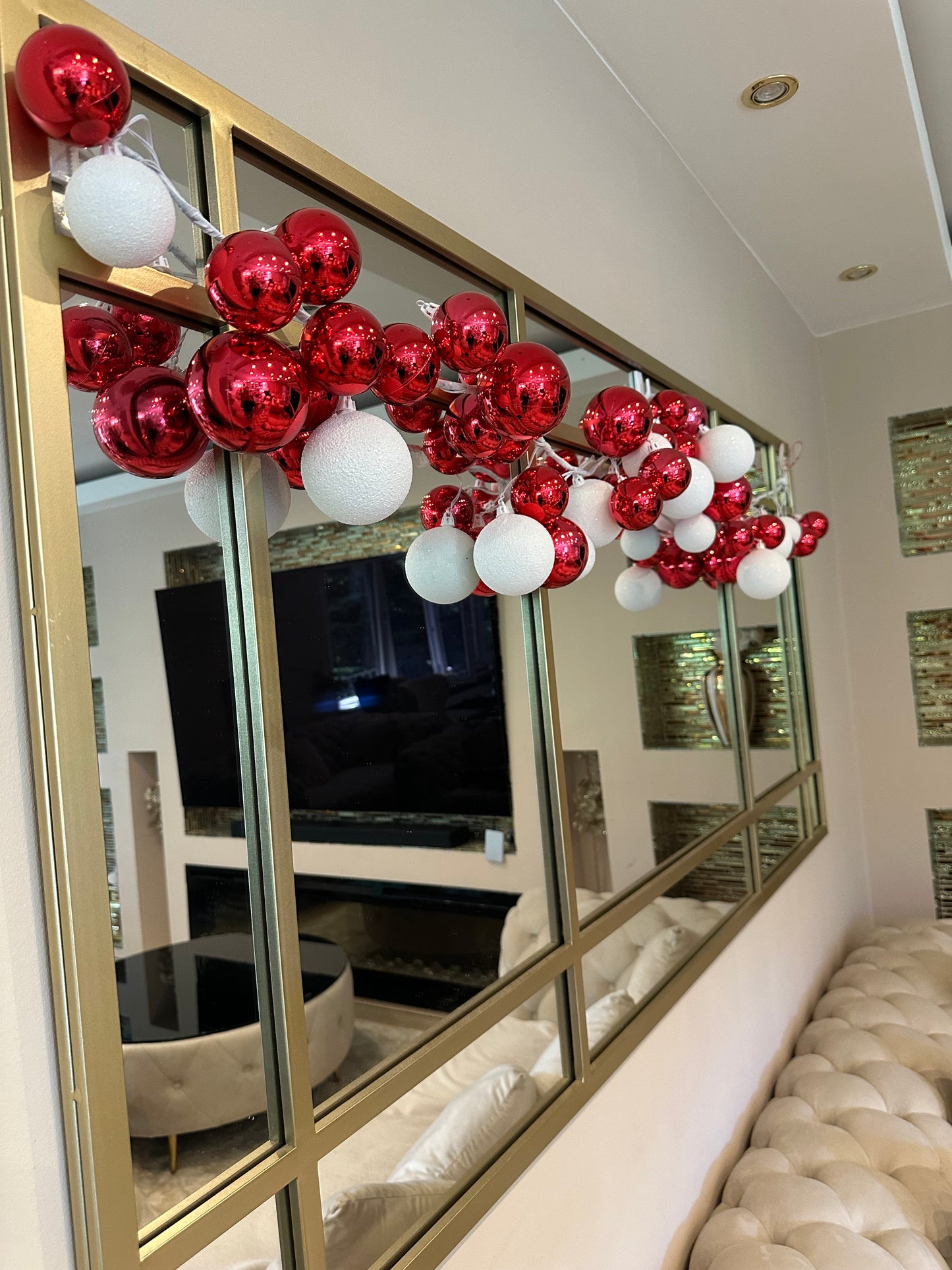 Goldline- Weihnachts Candy Girlande mit 55 Kugeln 180cm