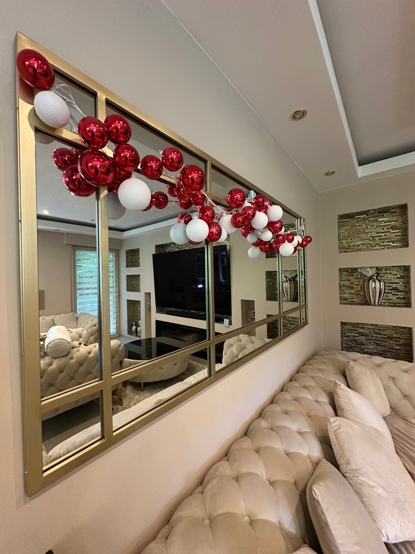 Goldline- Weihnachts Candy Girlande mit 55 Kugeln 180cm