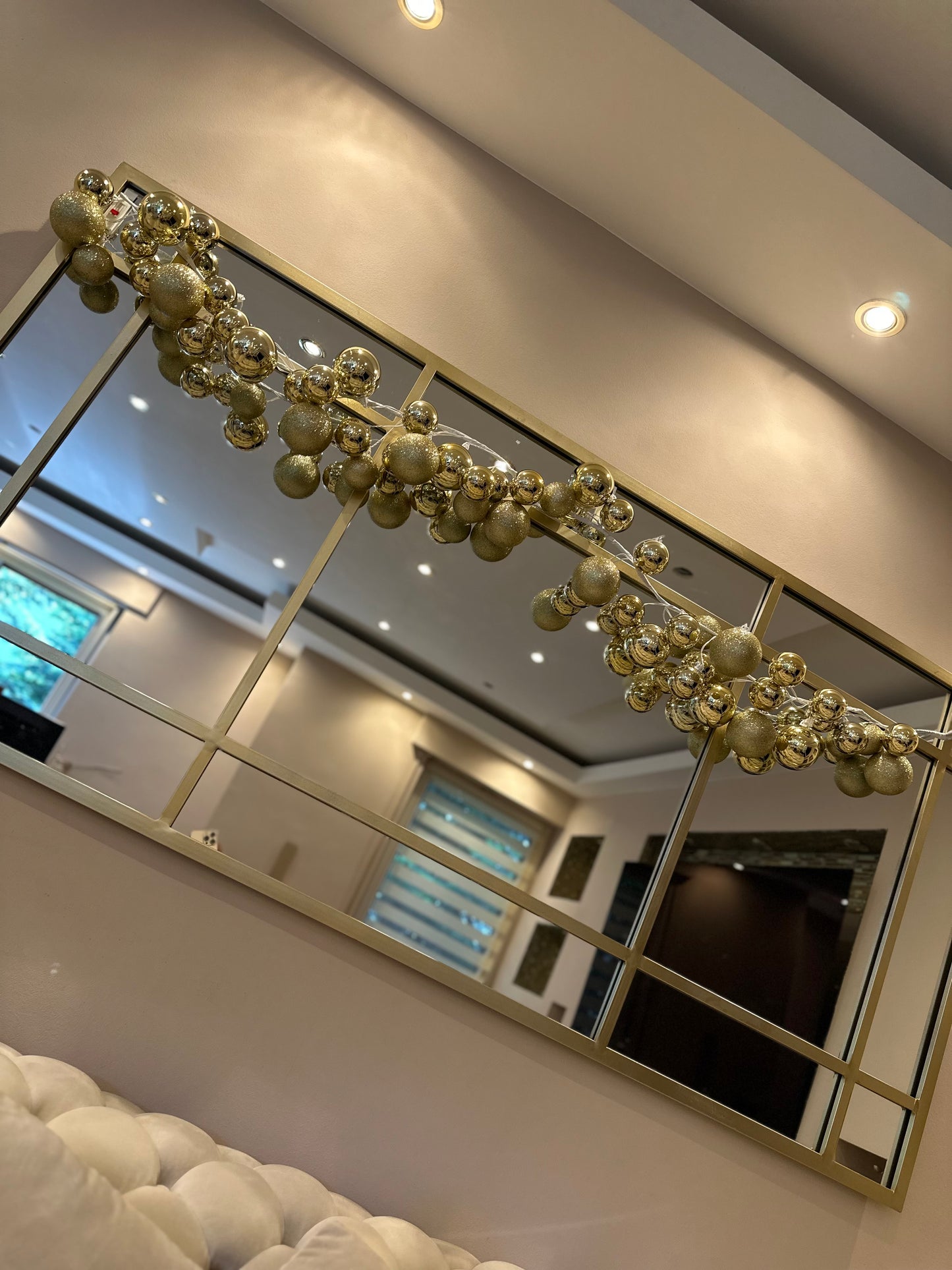 Goldline- Weihnachts Girlande gold mit 55 Kugeln 180cm