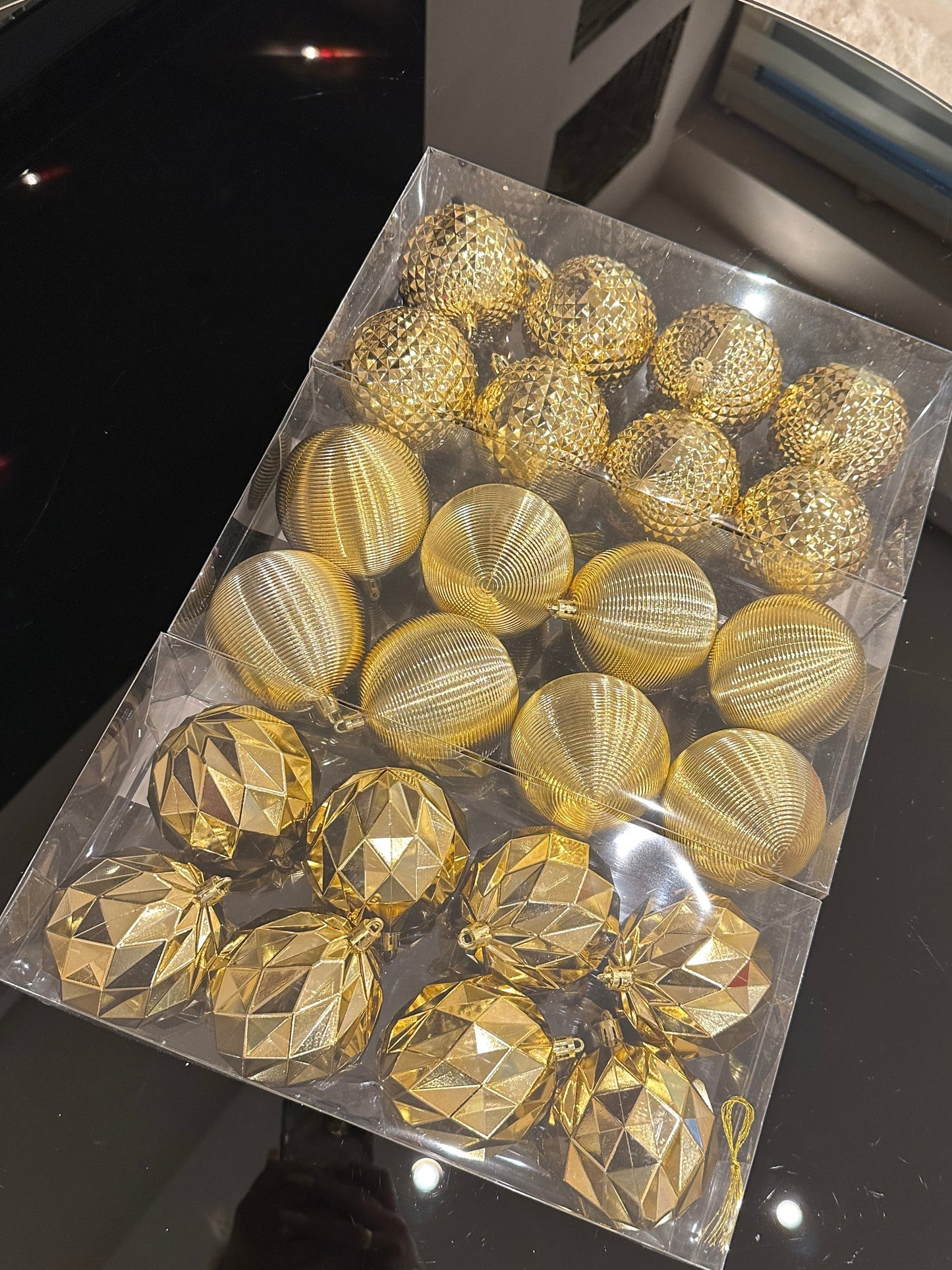 Goldline- Weihnachtskugeln gold Big Pack 24 Stück 8cm