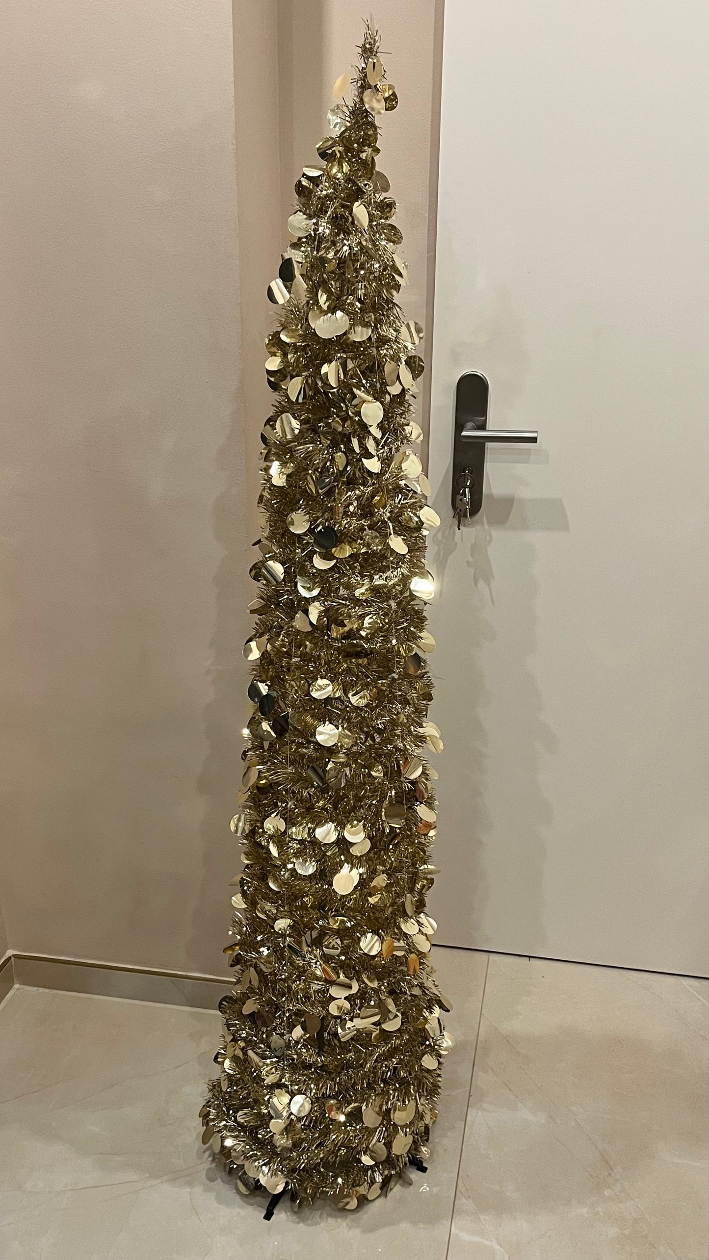 Goldline- Glitzer Baum in Gold  150 cm