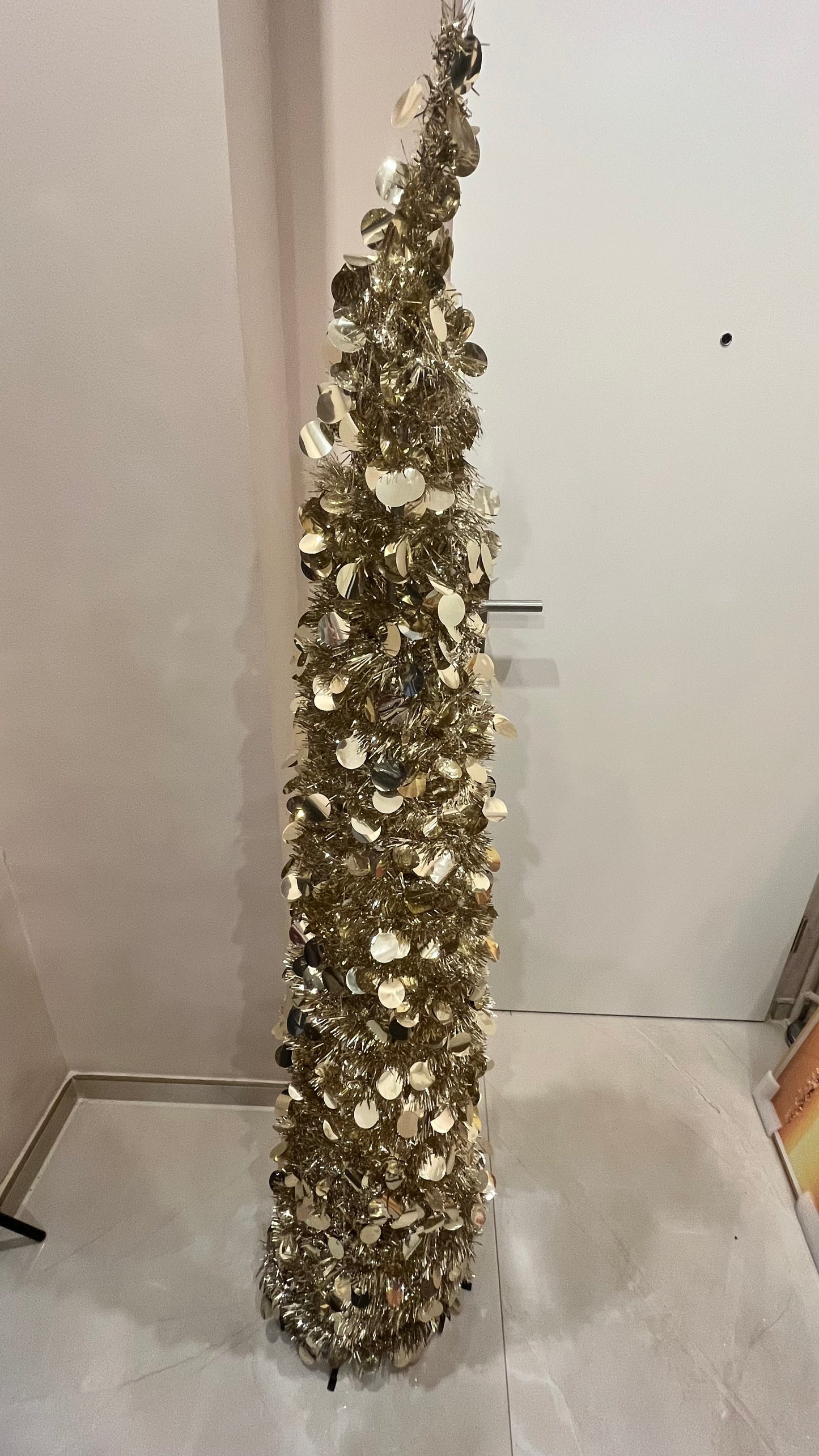 Goldline- Glitzer Baum in Gold  150 cm