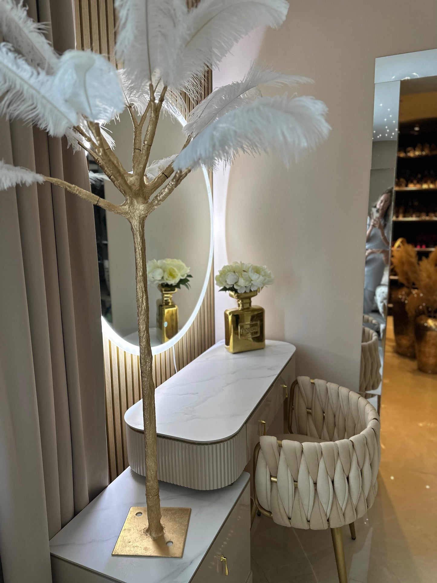 Goldline-Parfüm Vase Gold