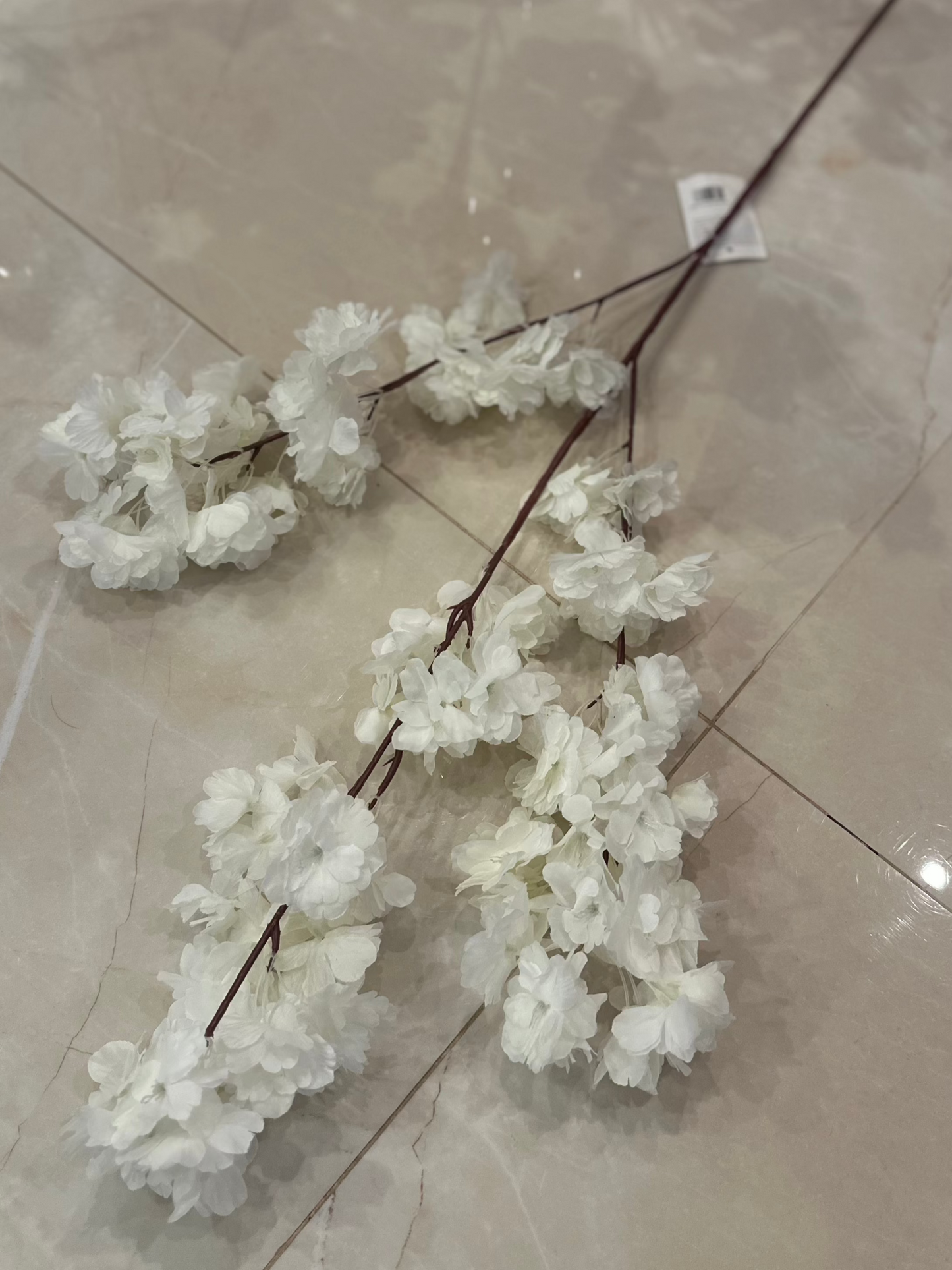 Goldline-Kirschblüten weiß 5er Strauß, 105 cm