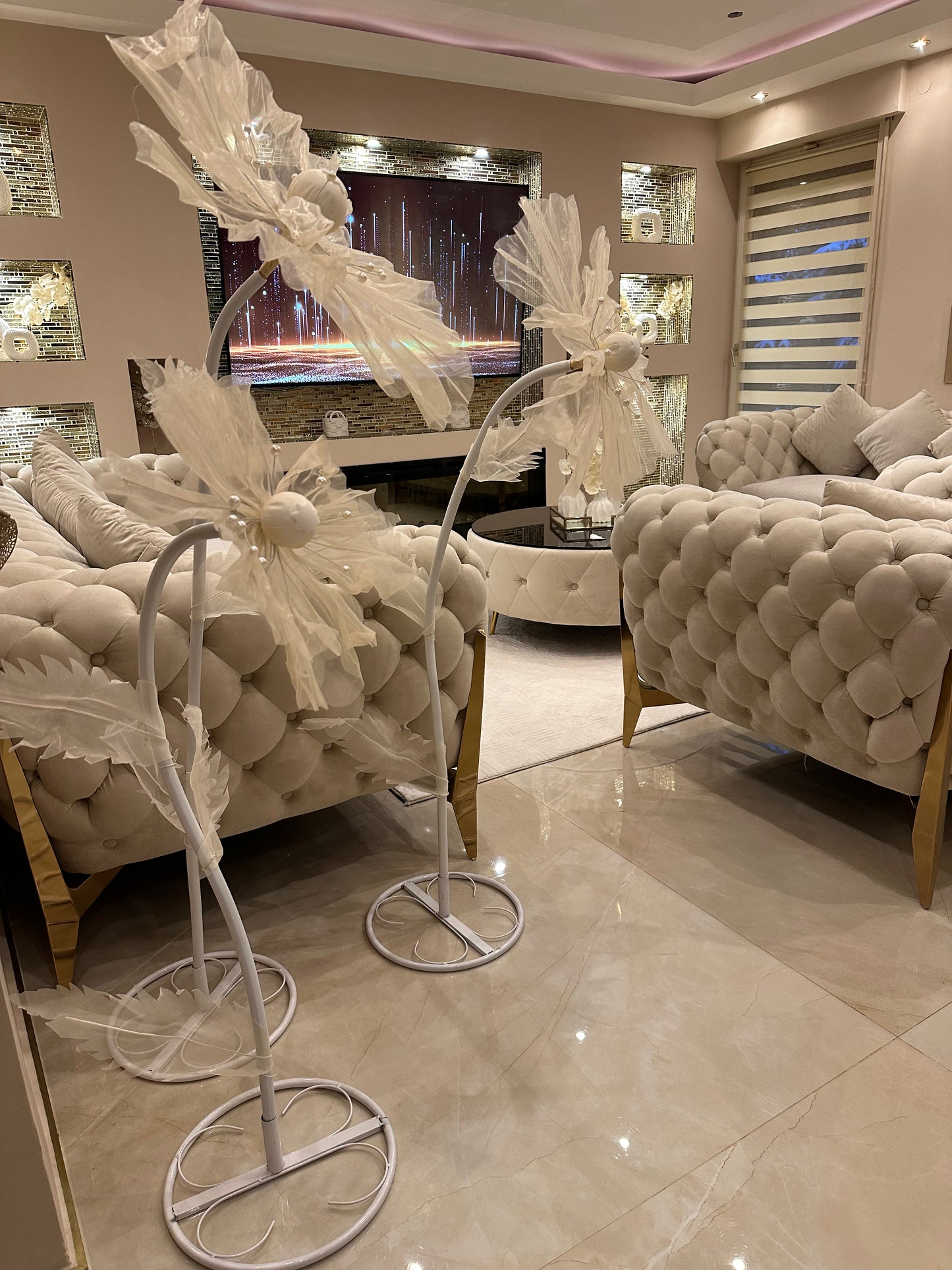 Goldline- Giant Blumen 3er Set