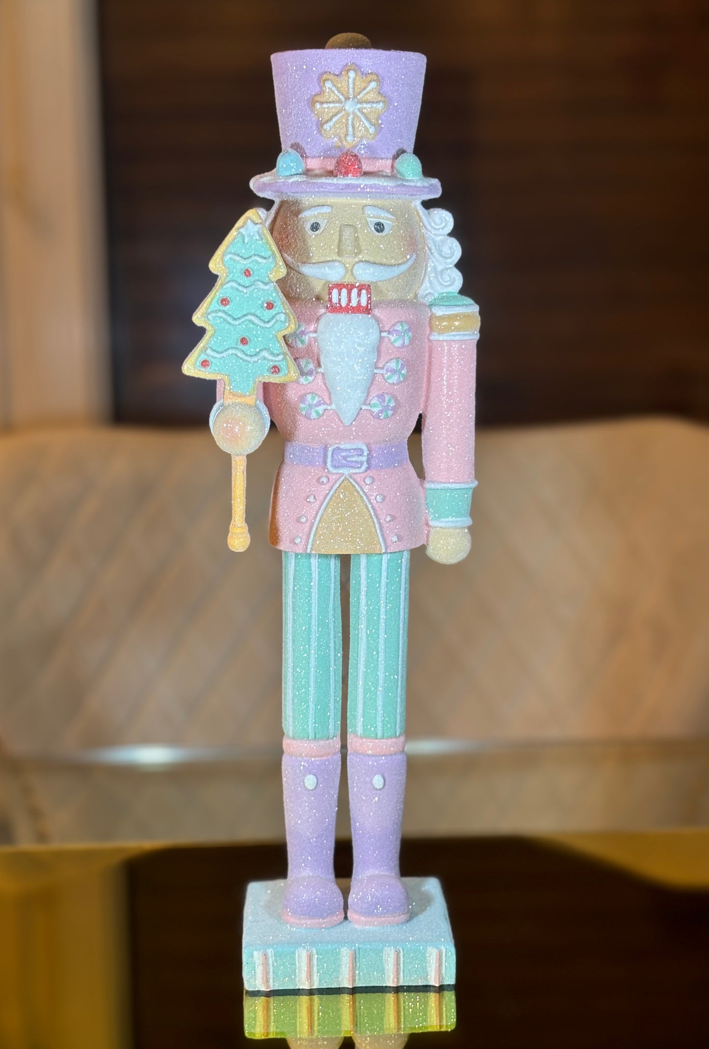 Candy Pastell Nussknacker – Rosa, 12x9x36 cm