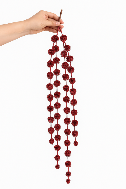 Goldline- Weihnachts Hängezweig rot mit Glitzer 110cm