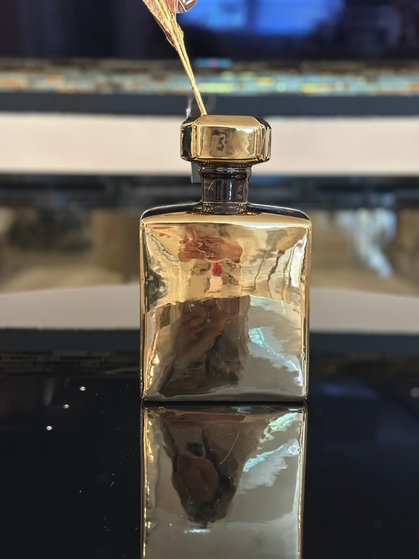 Goldline-Parfüm Vase gold-schwarz