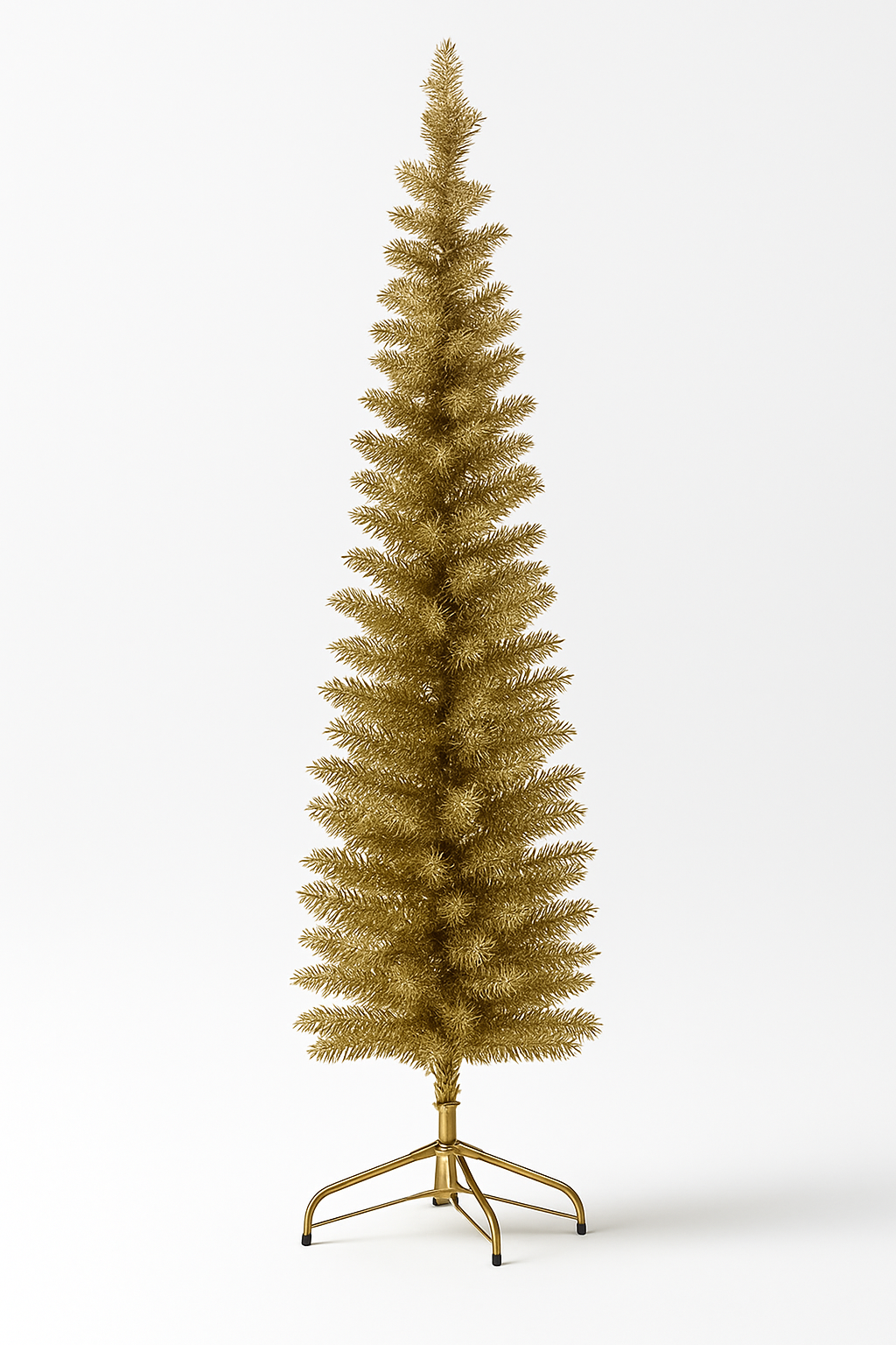 Goldline- Tannenbaum slim, Gold-Glitzer 2,10 m