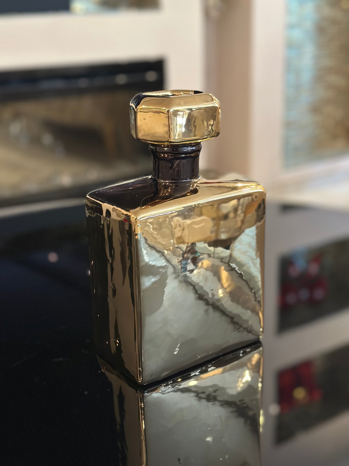 Goldline-Parfüm Vase gold-schwarz