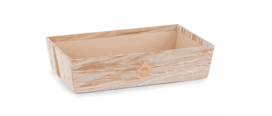 Goldline-Exklusives Deko Tablett beige aus Samt und Golddetails, in 2 Größen wählbar S: 30cm x 18cm, M: 34cm x 20cm