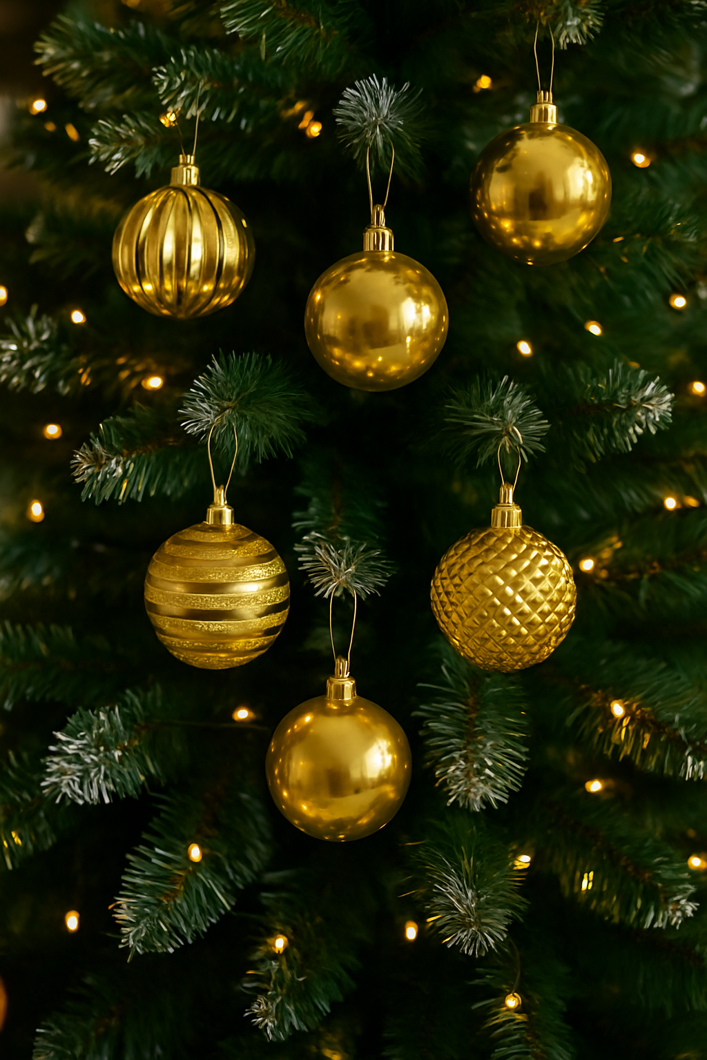 Goldline- Weihnachtskugeln gold 8er Set 10cm
