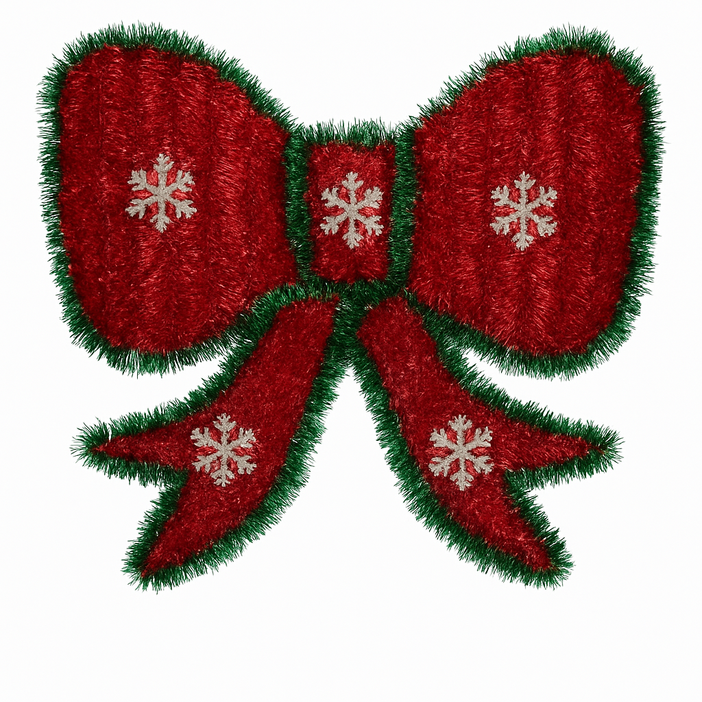 Goldline- Weihnachts Schleifen Anhänger groß 28cm x 27cm x 1cm in 2 Farben