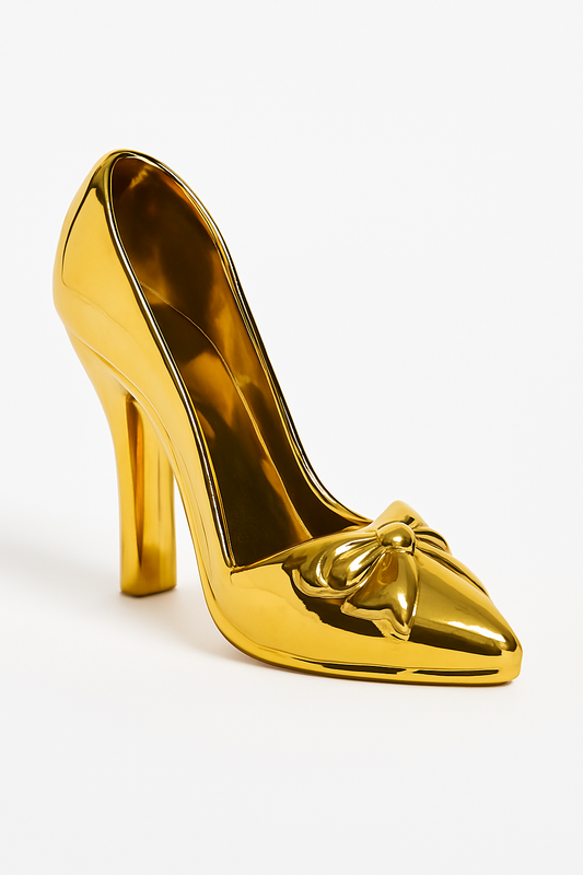 Goldline-High heel Vase gold 21cm