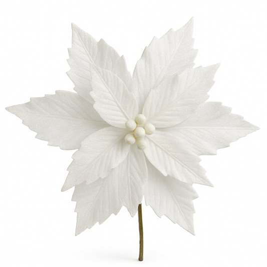 Goldline- Weihnachtsstern Blume weiss 32cm