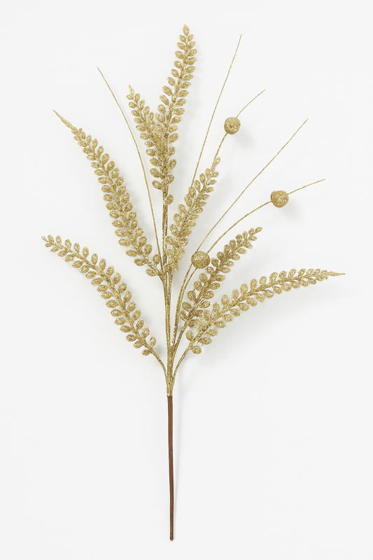Goldline- Weihnachts Glitzerzweig gold 61cm