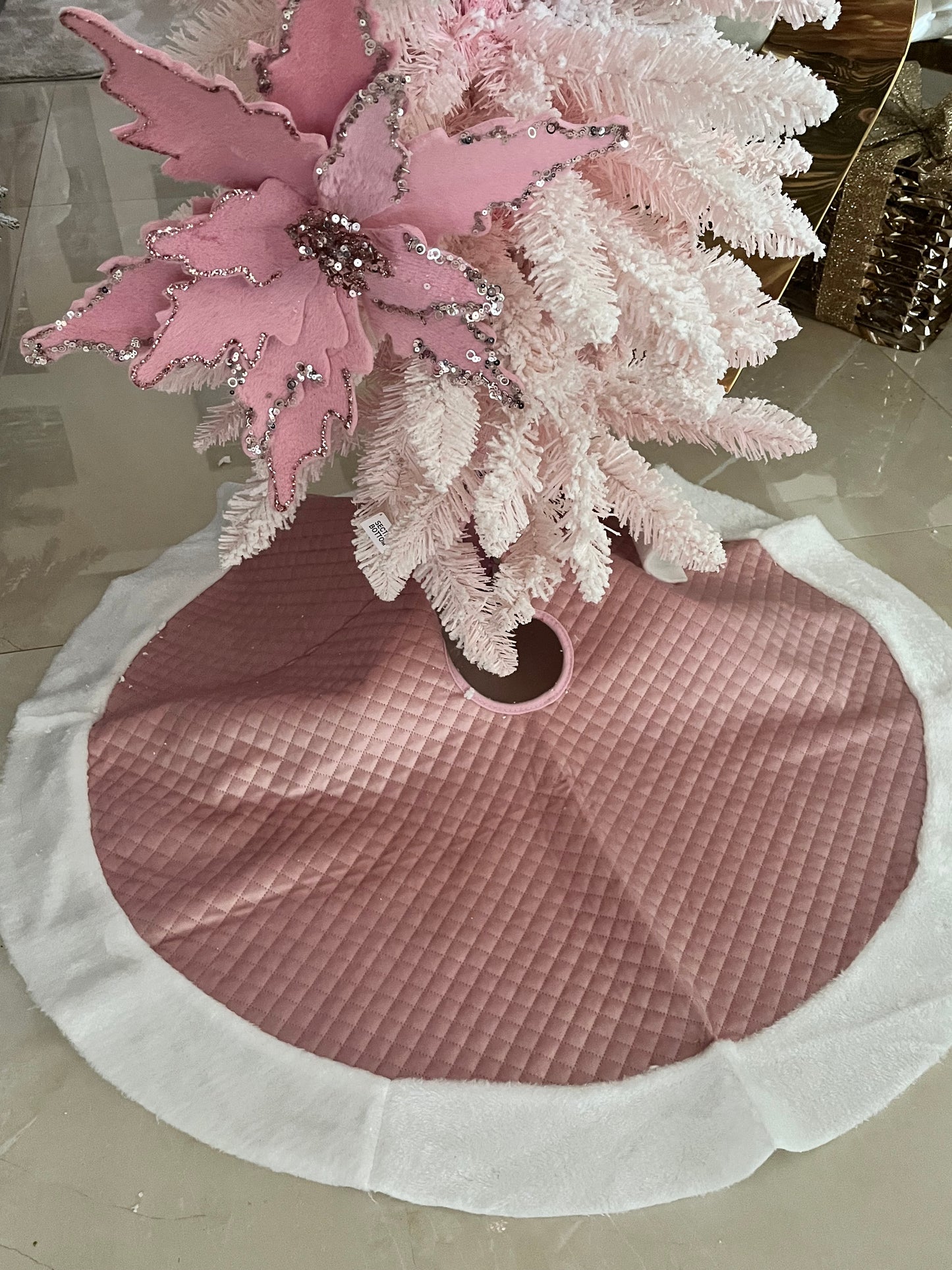 Goldline- Weihnachts Baumrock in rosa, 90 cm